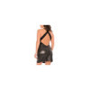 Robe noire simili cuir Margot 